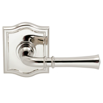 Omnia 785AR-14 Traditional Door Lever Set from the Prodigy Collection Polished Nickel (US14)