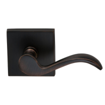 Omnia 895SQ Wave Door Lever Set with Square Rose Tuscan Bronze (TB)