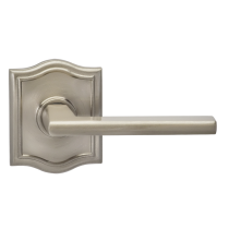 Omnia 925AR-15 Contemporary Door Lever Set with Arched Rose