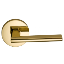 Omnia 925MD Contemporary Door Lever Set with Modern Rose Polished Brass (US3)