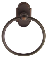 Emtek 2601 Brass Towel Ring with #8 Rose Oil Rubbed Bronze (US10B)