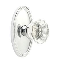 Emtek Astoria Clear Door knob with Oval Rose Polished Chrome (US26)