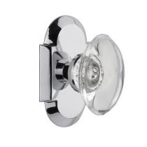 Nostalgic Warehouse Cottage Plate with Oval Crystal Knob Bright Chrome