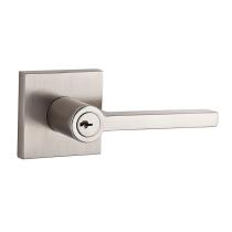 Baldwin Reserve Square Lever shown with Square Rose (CSR) in Satin Nickel