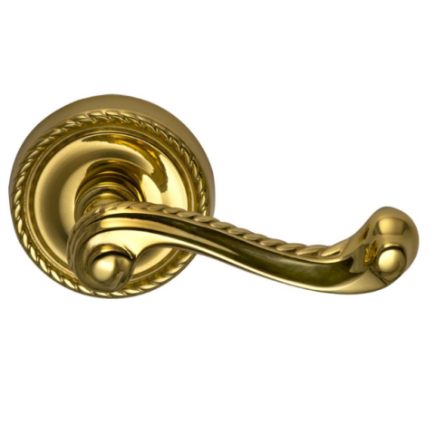 Omnia 570 Lever Latchset Polished Brass (US3)