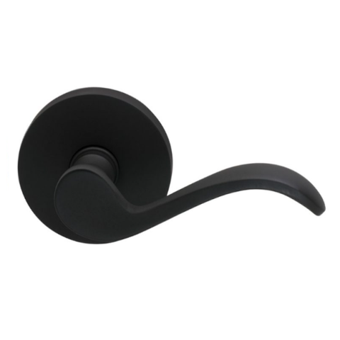Omnia 895MD Wave Door Lever Set with Modern Rose Oil Rubbed Bronze (US10B)