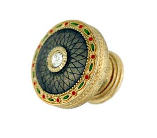 Emenee FAB1005-RG Faberge Round Parasol Cabinet Knob in Russian Gold (RG)