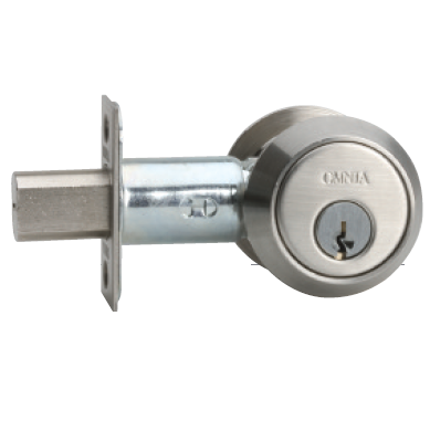 Omnia D9002 Modern Stainless Steel Auxiliary Deadbolt Brushed Stainless Steel (U