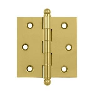 Deltana 2 1/2" x 2 1/2" Cabinet Brass Hinges w/Ball Tips (Pair) CH2525