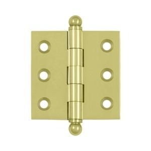 Deltana 2" x 2" Cabinet Brass Hinges w/Ball Tips (Pair) CH2020