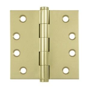 Deltana 4" x 4" Square Corner Solid Brass Hinges (Pair) DSB4