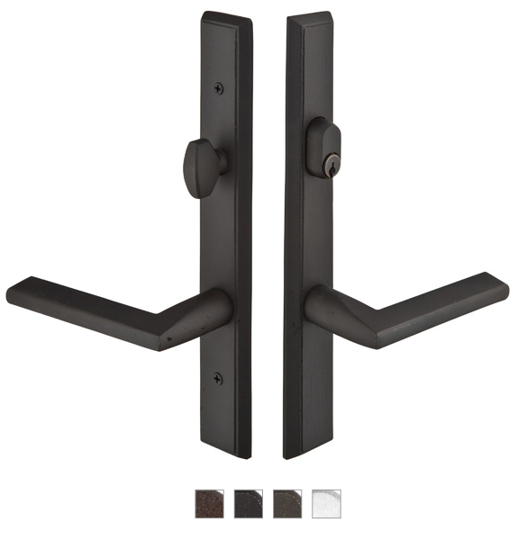 Emtek Door Configuration 2 SandCast Bronze RECTANGULAR Style MultiPoint Trim for Patio Doors