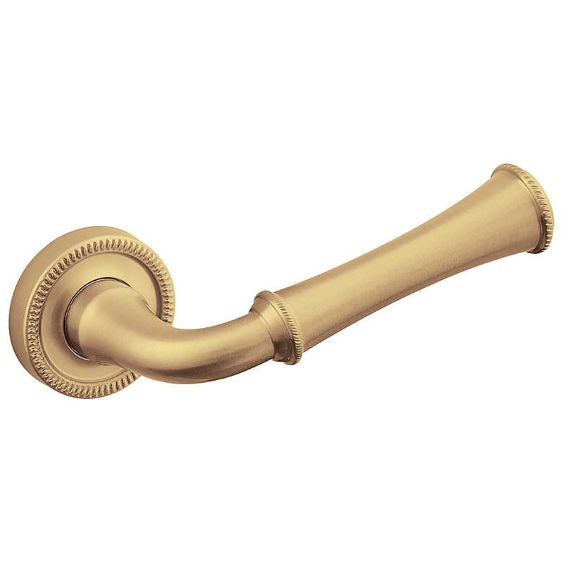 Baldwin 5046-003 Estate Rose Pair for Passage Lever/Knob POLISHED BRASS 