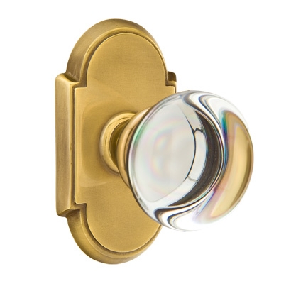 EMTEK CRYSTAL DOOR KNOB SET POLISHED BRASS DOUBLE DUMMY NIB $116 EMTEK CRYSTAL DOOR KNOB SET POLISHED BRASS DOUBLE DUMMY NIB $116