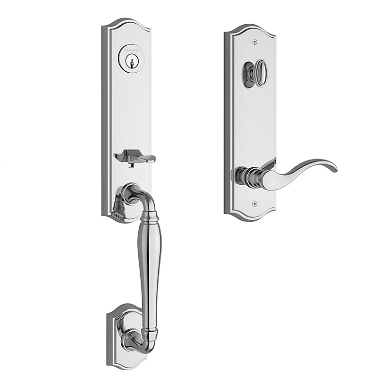 Emtek 462131 Normandy Double Cylinder Keyed Entry Wrought Steel Monoli