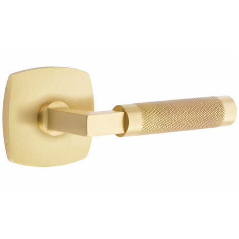 Emtek Select Knurled Door Lever Set with L-Square Stem