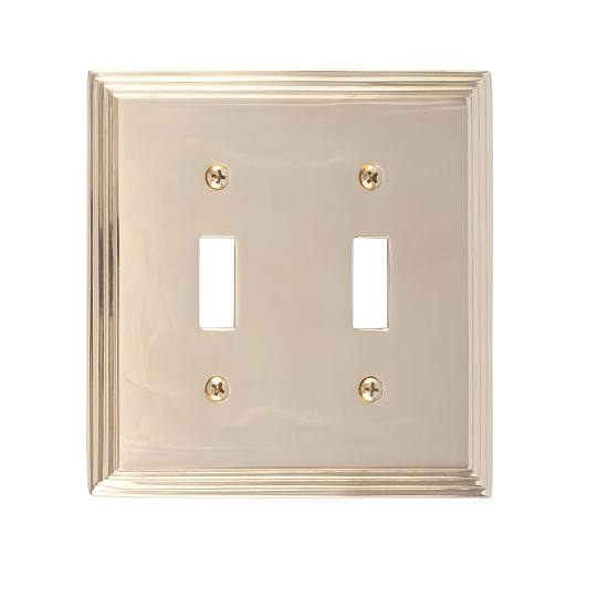 Brass Accents M02-S2530-605 Classic Steps Double Switch Plate