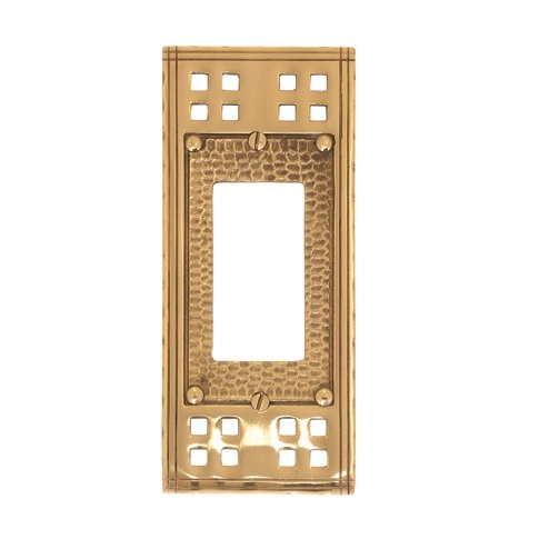 Brass Accents M05-S5620 Arts and Crafts Single GFCI Switch Plate