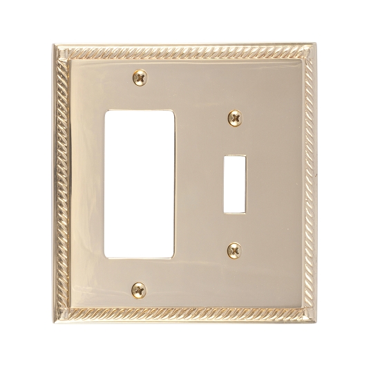 Brass Accents M06-S8571-605 Georgian Double-Single Switch and Single GFCI 