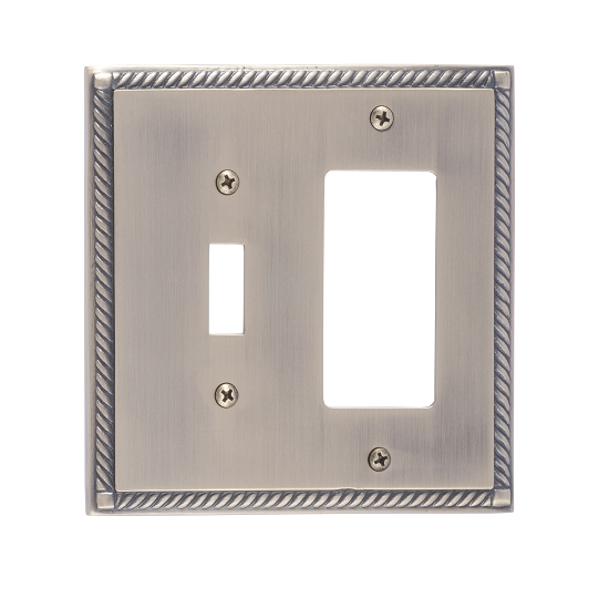 Brass Accents M06-S8571-609 Georgian Double-Single Switch and Single GFCI 