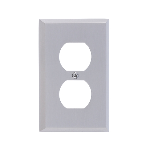 Brass Accents M07-S4510-619 Quaker Single Outlet Plate