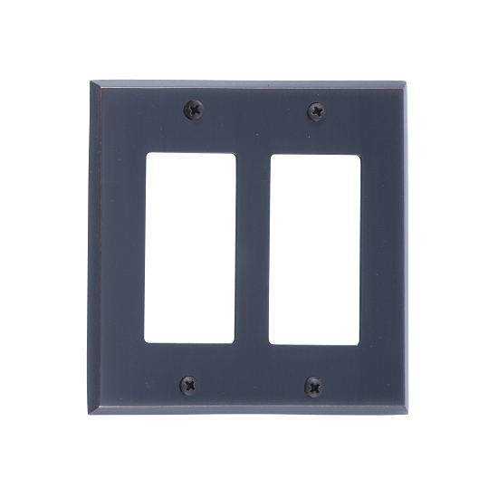 Brass Accents M07-S4570-613VB Quaker Double GFCI Switch Plate