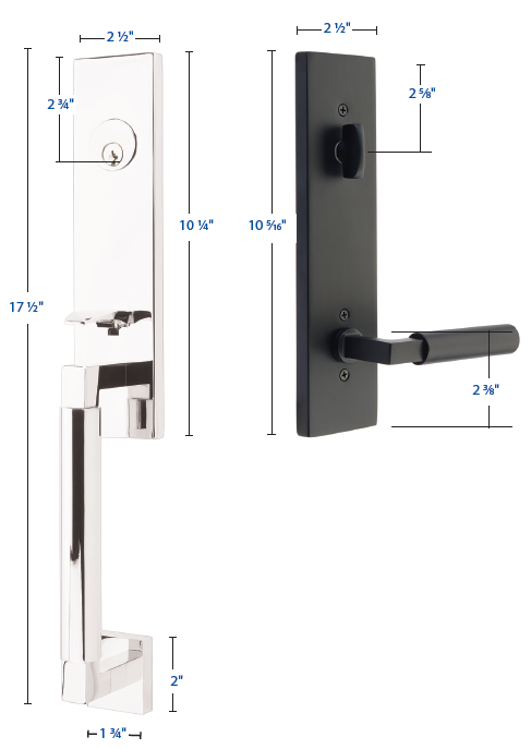 ​Emtek Hercules 4215 Smooth Monolithic Handleset ​​    ​
