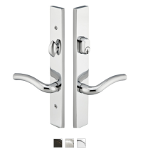 Emtek 12A1 Configuration #2 Brass MODERN Style Multi-Point Trim for Patio Doors