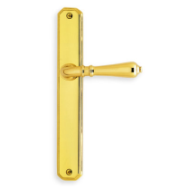 Omnia 13752 Narrow Plate Latchset Polished Brass (US3)
