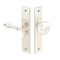 Emtek 2291 Rectangular Style Screen Door Lock Silver Patina
