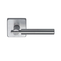 Omnia 25S Stainless Steel Door Lever Latchset with Square Rose