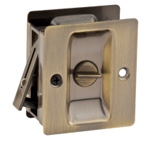 Kwikset Notch Privacy Pocket Door Lock Antique Brass (5)