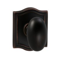 Omnia 434AR Egg Door Knob Set with Arched Rose Tuscan Bronze (TB)