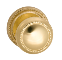 Omnia 443 Knob Latchset Polished Brass (US3)