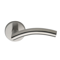 Omnia 45 Stainless Steel Door Lever Latchset Brushed Stainless Steel (US32D)
