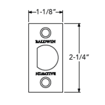 Baldwin Estate 5510.F118 Replacement Faceplate for Passage and Privacy Latch Sets