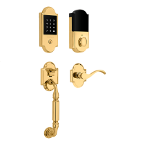 Baldwin 85306.003 Canterbury Touchscreen Keyless Handleset Lifetime Polished Brass (003)