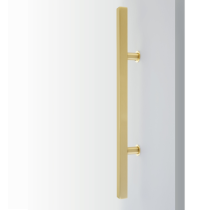 Emtek 86191 24" Square Long Door Pull Satin Brass (US4)