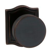 Omnia 935AR Modern Door Knob Set with Arched Rose Tuscan Bronze (TB)
