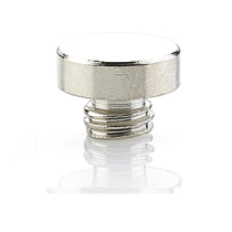 Emtek 97224 Button Tip for 4" Solid Brass Residential Duty Hinges Polished Nickel (US14)