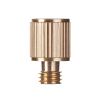 Emtek Select 97273 Straight Knurled Tip Set for 3.5" Solid Brass Residential Duty Hinges Satin Brass