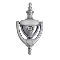 Brass Accents Traditional Knocker with Eyeviewer Satin Nickel (619)