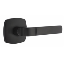 Emtek Aston Modern Lever Set Urban Modern Rosette Flat Black