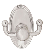Emtek 2609 Brass Double Hook with Oval Rosette Satin Nickel (US15)