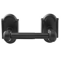 Emtek 2704 Tuscany Bronze Spring Rod Paper Holder with#11 Rose Flat Black Patina
