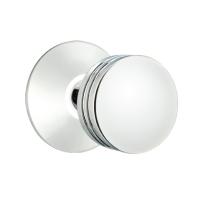 Emtek Bern Door Knob Set with Modern Rose Polished Chrome (US26)