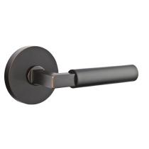 Emtek Brass Hercules Door Lever Set with Disk Rose Oil Rubbed Bronze (US10B)