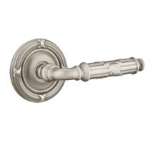Emtek Ribbon and Reed Door Lever with Ribbon and Reed Rose Pewter(US15)
