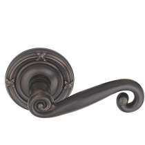 Emtek Rustic Door Lever with Ribbon and Reed rose Oil Rubbed Bronze (US10B)