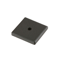 Emtek 86342 Sandcast Bronze Square Cabinet Knob Backplate Flat Black Patina (FB)
